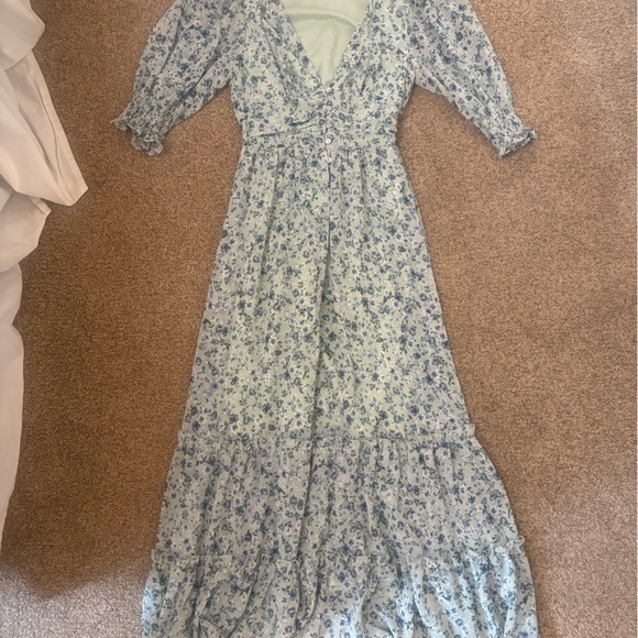 Altar'd State Blue Floral Maxi Dress - Picture 1 of 2